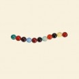Mixed Dyed Agate Pressed Beads - 6mm - 16" String