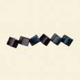 Black Onyx Diagonal Cube Bead - 6mm - 16" String