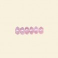 Rose Quartz Button Bead - 8mm x 5mm - 16" String