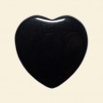 Black Agate Heart Bead - 30mm