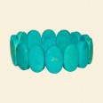 Turquoise Howlite Gemstone Elasticated Bracelet