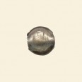 Grey Glass Silver Foil Flat Disc Bead - 12mm 