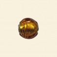 Topaz Glass Silver Foil Flat Disc Bead - 12mm 