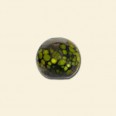 Green Speckled Round Glass Bead - 12mm - Pack of 10