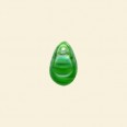 Green Pressed Glass Drop Bead - 12mm x 8mm - Pack of 10 