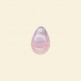 Pink Pressed Glass Drop Bead - 12mm x 8mm - Pack of 10 
