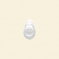 White Pressed Glass Drop Bead - 12mm x 8mm - Pack of 10 