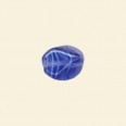 Blue Pressed Glass Nugget Bead - 13mm x 10mm - Pack of 10 