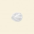 White Pressed Glass Nugget Bead - 13mm x 10mm - Pack of 10 