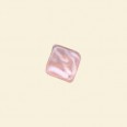 Pink Pressed Glass Cube Bead - 10mm - Pack of 10