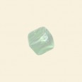 Mint Pressed Glass Cube Bead - 10mm - Pack of 10 