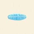 Aqua Pressed Glass Tube Bead - 20mm - Pack of 10 