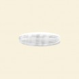 White Pressed Glass Tube Bead - 20mm - Pack of 10 