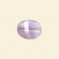 Purple Pressed Glass Flat Nugget Bead - 15mm x 12mm - Pack of 10 