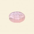 Pink Pressed Glass Flat Nugget Bead - 15mm x 12mm - Pack of 10 