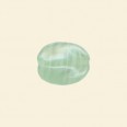 Mint Pressed Glass Flat Nugget Bead - 15mm x 12mm - Pack of 10 