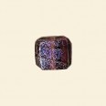 Purple Dichroic Glass Sparkle Flat Cube Bead - 10mm