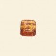 Gold Dichroic Glass Sparkle Flat Cube Bead - 10mm 