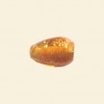 Gold Dichroic Glass Drop Sparkle Bead - 15mm x 10mm  