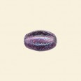 Purple Dichroic Glass Olive Sparkle Bead - 7mm x 12mm  