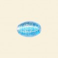 Blue Dichroic Glass Olive Sparkle Bead - 7mm x 12mm  