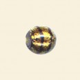 Gold Dichroic Glass Round Bead - 12mm 