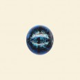 Aqua Dichroic Glass Round Bead - 12mm 