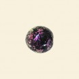 Pink Dichroic Glass Round Bead - 12mm 