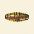 Gold Dichroic Glass Bead - 23mm x 10mm 