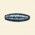 Aqua Dichroic Glass Bead - 23mm x 10mm 