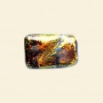 Gold Dichroic Glass Bead - 13mm x 10mm