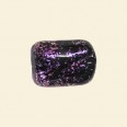 Pink Dichroic Glass Bead - 13mm x 10mm 