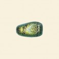 Green Dichroic Glass Drop Bead - 13mm x 8mm