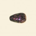 Pink Dichroic Glass Drop Bead - 13mm x 8mm