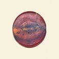Red Glass Silver Foil Flat Disc Bead - 25mm 