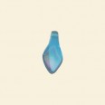 Aqua Glass Lustre Leaf Beads - 15mm x 7mm - Pack of 10 