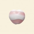Pink Matt Glass Heart Beads - 15mm