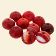 Red Glass Cushion Beads - 10mm - Pack of 10