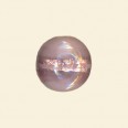 Purple Glass Silver Stripe Flat Disc Bead - 15mm 