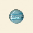 Blue Glass Silver Stripe Flat Disc Bead - 15mm 
