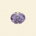 Lavender Pandora Style Glass Crystal Faceted Beads with Metal Inserts - 12mm 