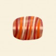 Red Flat Oblong Matt Glass Bead - 20mm x 15mm 