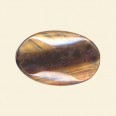 Tiger Eye Wavy Oval Beads - 20mm x 30mm - 16" String