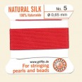 Red 100% Silk Thread and Needle - Pack