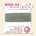 Grey 100% Silk Thread and Needle - Pack
