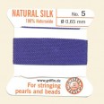 Navy 100% Silk Thread and Needle - Pack