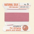 Pink 100% Silk Thread and Needle - Pack