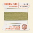 Light Green 100% Silk Thread and Needle - Pack
