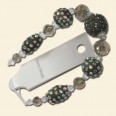 Black/Topaz AB Assorted Glass Bead String