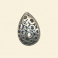 Pewter Effect Antique Look Drop - 20mm x 13mm 